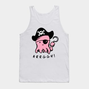 Cute Pirate Octopus Tank Top